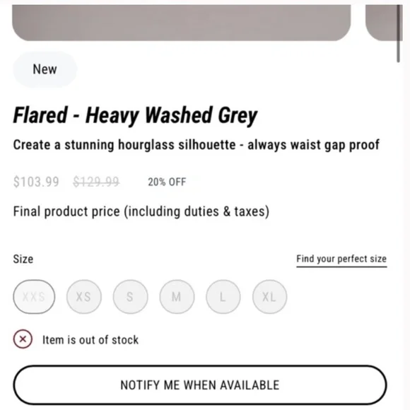 Fitjeans Flared - Heavy Washed Grey - Picture 4 of 13